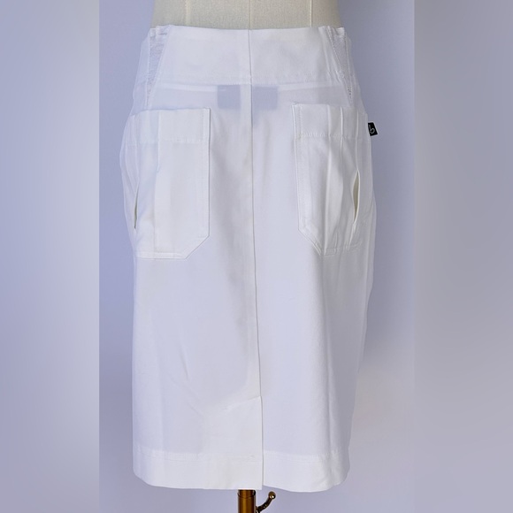 Birdee Sport Golf Skirt A-Line Stretch Zip Pockets White Size 4 - Picture 3 of 7